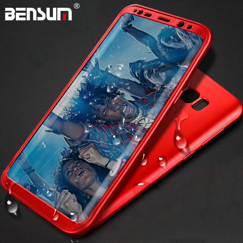 

360 Degree full body protection back and front cases for samsung galaxy s8 case PC soft tpu silicon shell for S8 plus phone case