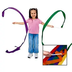ОСГТ детей Книги по искусству гимнастика лента Танцы реквизит Яркий шелковый стример 425 см/14 футов, 4 цвета игрушки