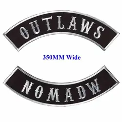 OUTLAWS мотоциклетные байкерские нашивки железные на патчи для полной задней куртки одежда NOMADW вышитые коромыслы