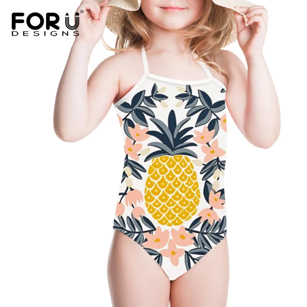 FORUDESIGNS Kids Tankini Girls Bikini Swimwear Cute Hawaii Fruit Swimsuit Bathing Suit for