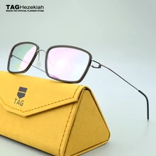 Бренд TAG, титановые очки, оправа, мужские, чисто, ручная работа, компьютерные очки, оправа, по рецепту, близорукость, oculos de grau, плоские легкие зеркальные
