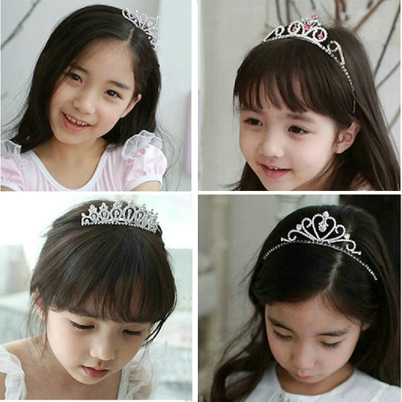 16新かわいいハートプリンセスクラウンティアララインストーンコロナ王冠hairwear髪の宝石素敵な結婚式花嫁介添人ヘッドバンド Bridesmaid Headbands Crown Tiarahair Jewelry Aliexpress