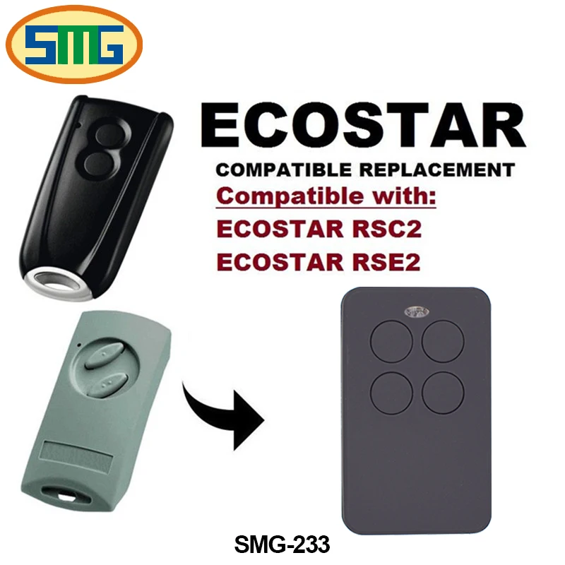 

1pcs HORMANN ECOSTAR rolling code Ecostar RSE2 RSC2 compatible remote control 433.92mhz rolling code free shipping