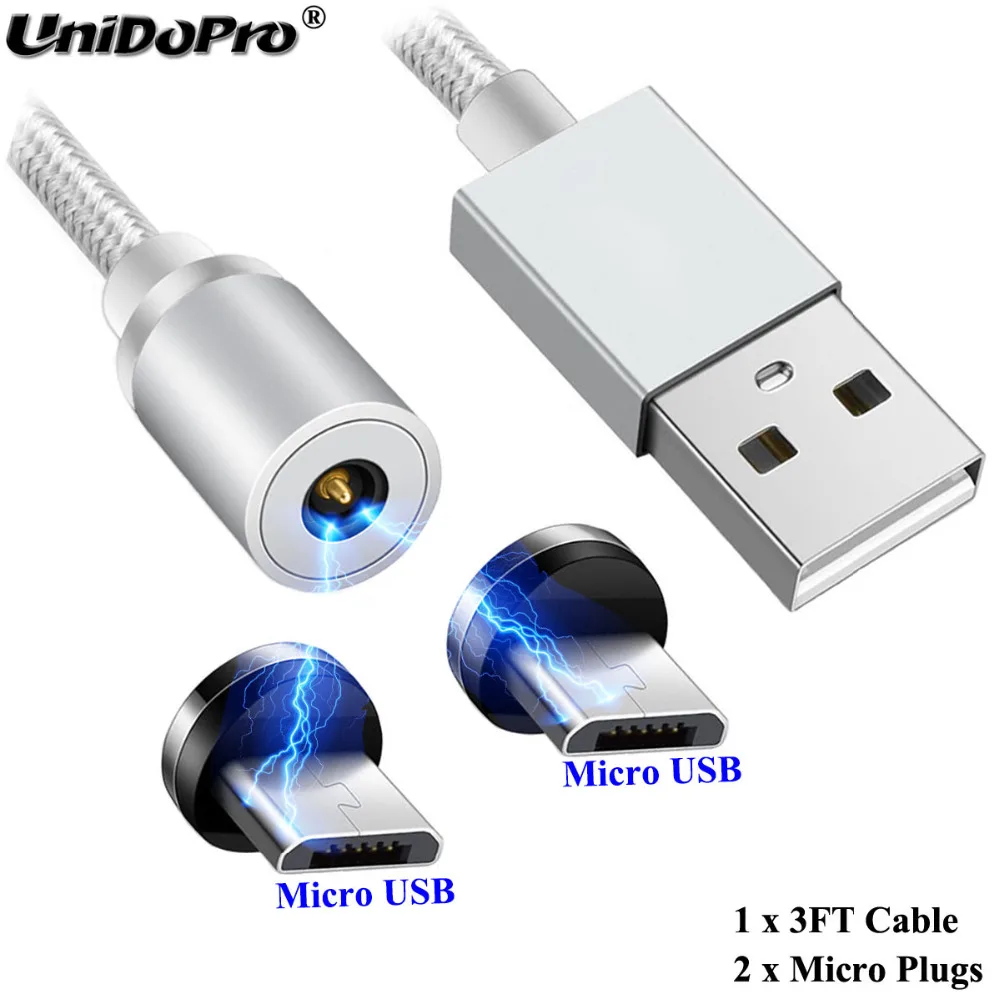 Магнитный зарядный кабель Micro USB 3 фута шнур для Huawei Y6 Y7 Prime Y9 2019 Enjoy 9 Plus 8 8e + Honor 8C 8X Max