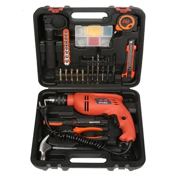 Cheap Impact Electric Drill Multi - Functional Combination Of Electric Screwdriver Toolbox Set Hardware Electrical Toolbox