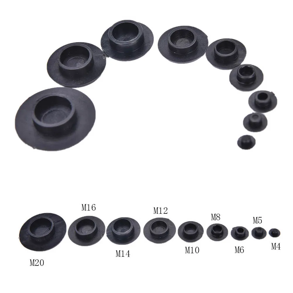

100PCS Cheap Black Hex Socket Allen Bolt Screw Nut Hexagon Head Cover Cap Protector Screws Covers Caps M10