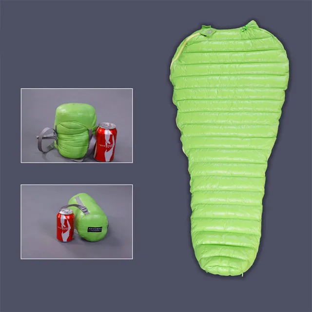 Cheap Portable Aegismax UL-Wing outdoor ultralight mummy type white Goose down camping spring and autumn sleeping bag free delivery