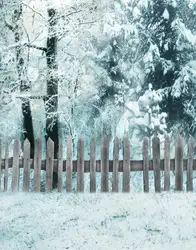 Зимний фон для фотосъемки с изображением снежного дерева, реквизит для фотостудии, 5x7ft