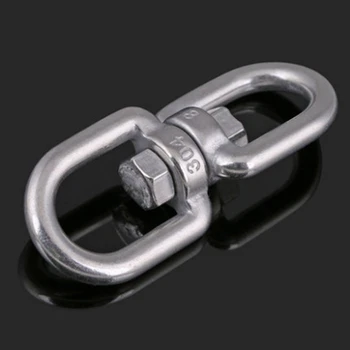 

304 stainless steel universal rotary ring swivel dog chain rigging accessories Universal ring buckle M4-M20