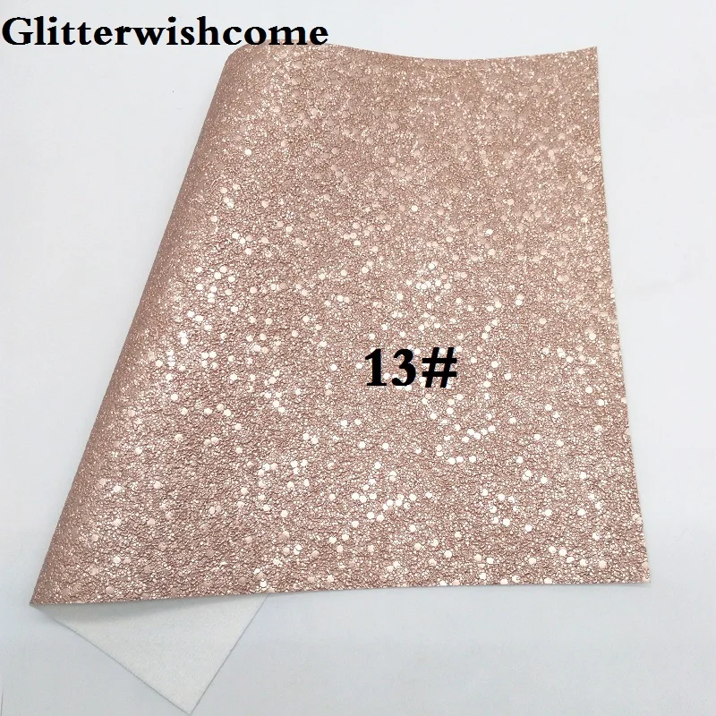 Glitterwishcome 21X29 см A4 размер винил для бантов тисненая кожа Fabirc искусственная кожа листы для бантов, GM210A - Цвет: 13