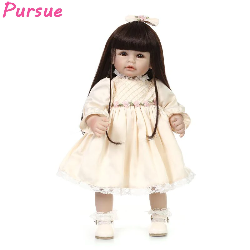 

Pursue 20 inch 50cm Doll BJD American Girl Doll Long Black Hair Yellow bjd Princess Doll for Girls Boys Mini Baby Alive Doll BJD