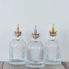 90 мл стеклянная бутылка для коктейлей-с верхом из нержавеющей стали, дизайн птичьей клетки для профессионального миксолога