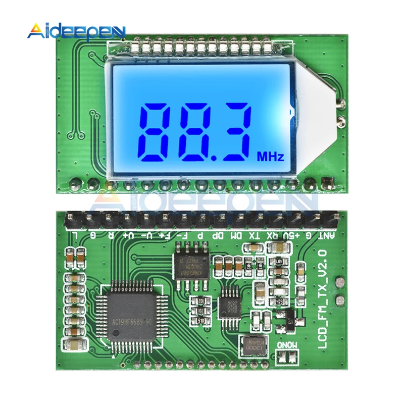 87-108 МГц PLL ЖК-дисплей цифровой fm-радио передатчик/приемник модуль беспроводной микрофон стерео плата Цифровое шумоподавление
