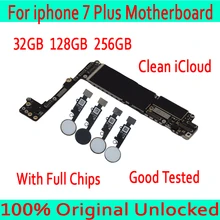 С/без сенсорной ID для Apple iphone 7 Plus материнской платы, оригинальная разблокированная для iphone 7 P материнская плата с полными чипами, 32 ГБ/128 ГБ/256 ГБ