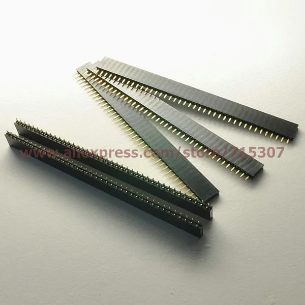 

PHISCALE 20pcs 1x40 Pin 2.54mm Spacing single row female socket header rectangular connector receptacle