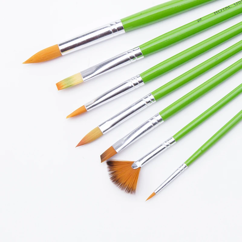 7pcs/set Nylon Hair Brush Pen Different Size Paint Brush Watercolor