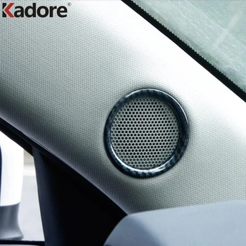 

For Mazda CX-5 CX5 2017 2018 2019 KF Carbon Fiber A-Pillar Car Door Audio Speaker Rings Trims Stickers Inner Garnish Styling