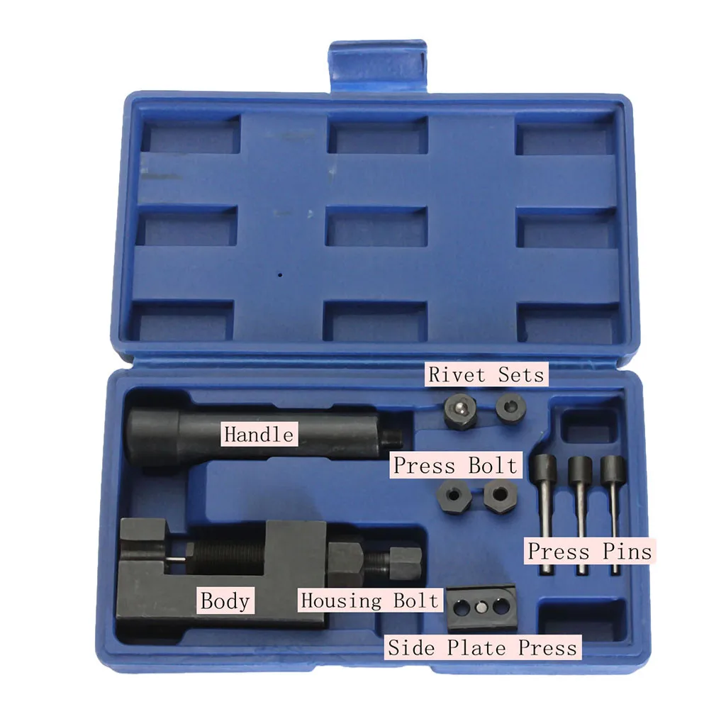 Haute qualité moto Deluxe coupe-chaîne Cutter riveteuse outil Kit 520/525/530 séparateur fonctionne avec 500-630 pas chaînes # LR4