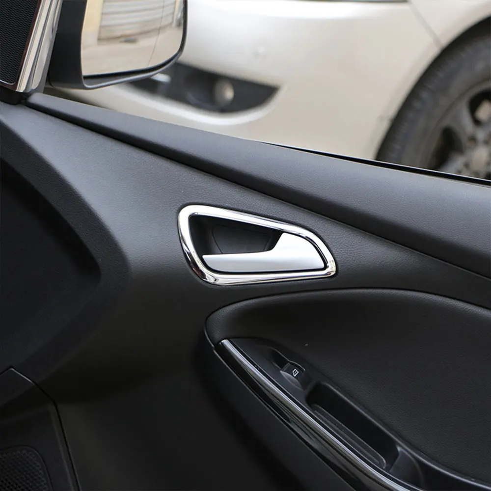 Carmilla автомобильный нержавеющий протектор дверной ручки наклейка внутренняя дверная ручка декоративная крышка для Ford Focus 4 MK4