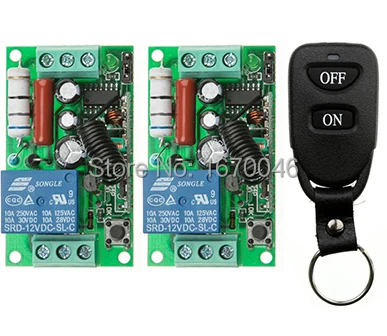 

Free Shipping AC 220V 1CH RF Wireless Remote Control Switch System,315/433 MHZ 1 waterproof Transmitter And 2 Receiver
