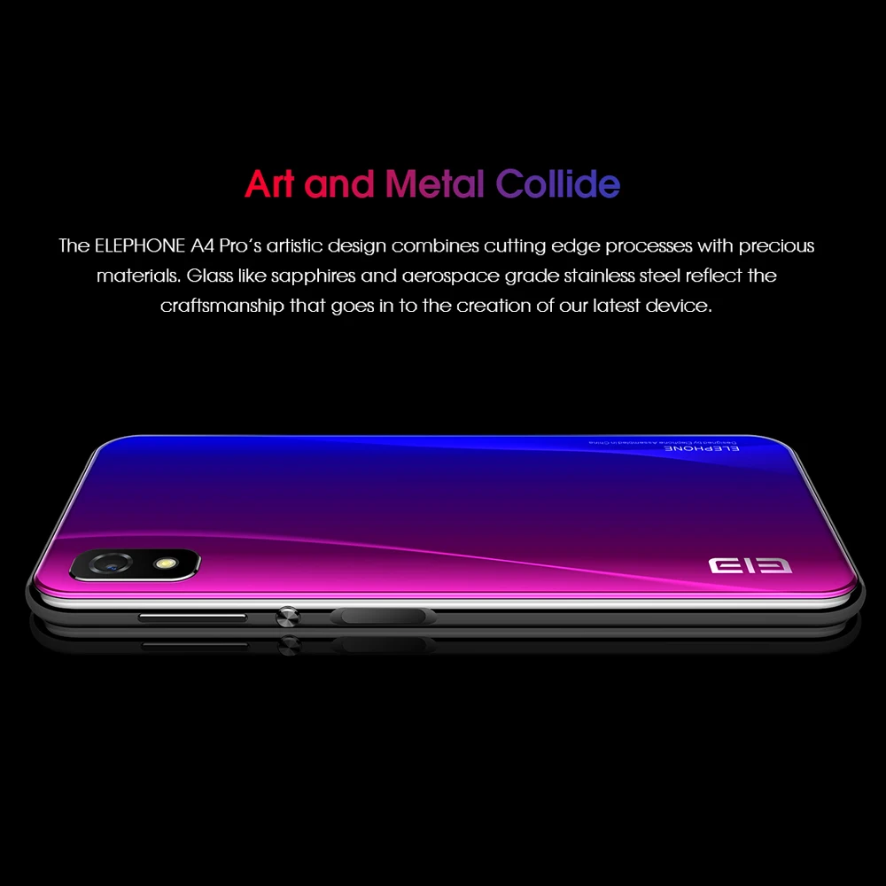 Мобильный телефон ELEPHONE A4 Pro, 4 ГБ, 64 ГБ, 3000 мА/ч, экран с зазубриной, 5,85 '', 4G, MT6763, Восьмиядерный, Android 8,1, камера 16 Мп+ 8 Мп, отпечаток пальца