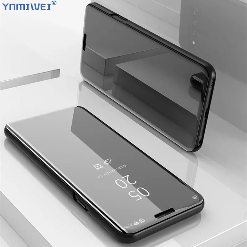 

For LG V40 ThinQ Mirror Case PU Leather Plating Clear View Smart Cover For LG V40 Full Protection Stand Case Cover Coque