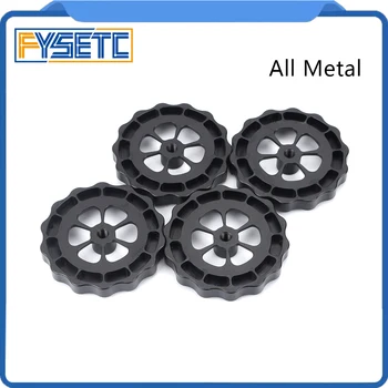 

4pcs 3D Printer Parts Big Hand Twist Leveling Nut All Metal For TEVO Tornado 3D Printer Ultimate Leveling Knob Leveler M5 thread