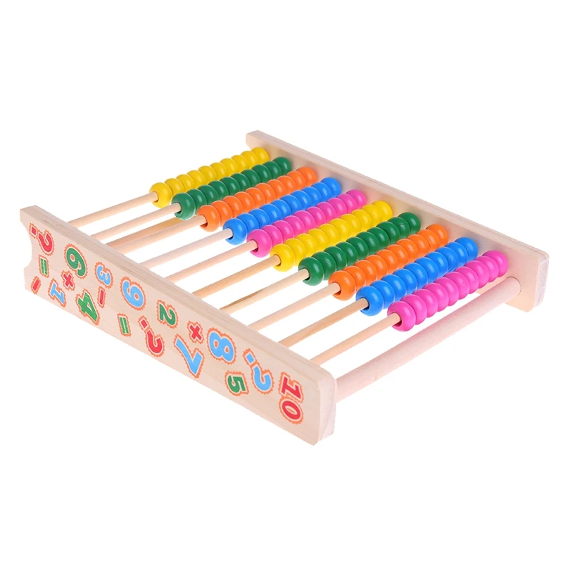 Abacus деревянные бусины математики счеты образовательные 10 баров для Игрушки для раннего обучения