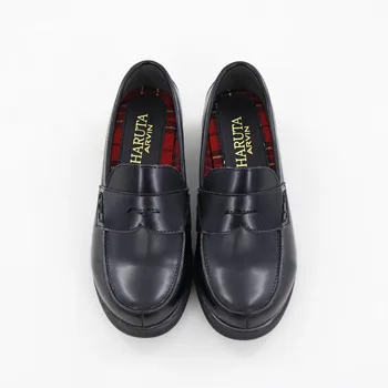 New Japanese Style College Student Shoes Cosplay Lolita Shoes for Women/Girl Fashion Black/Coffee Uniform Platform Shoes Black for Heel 28mm