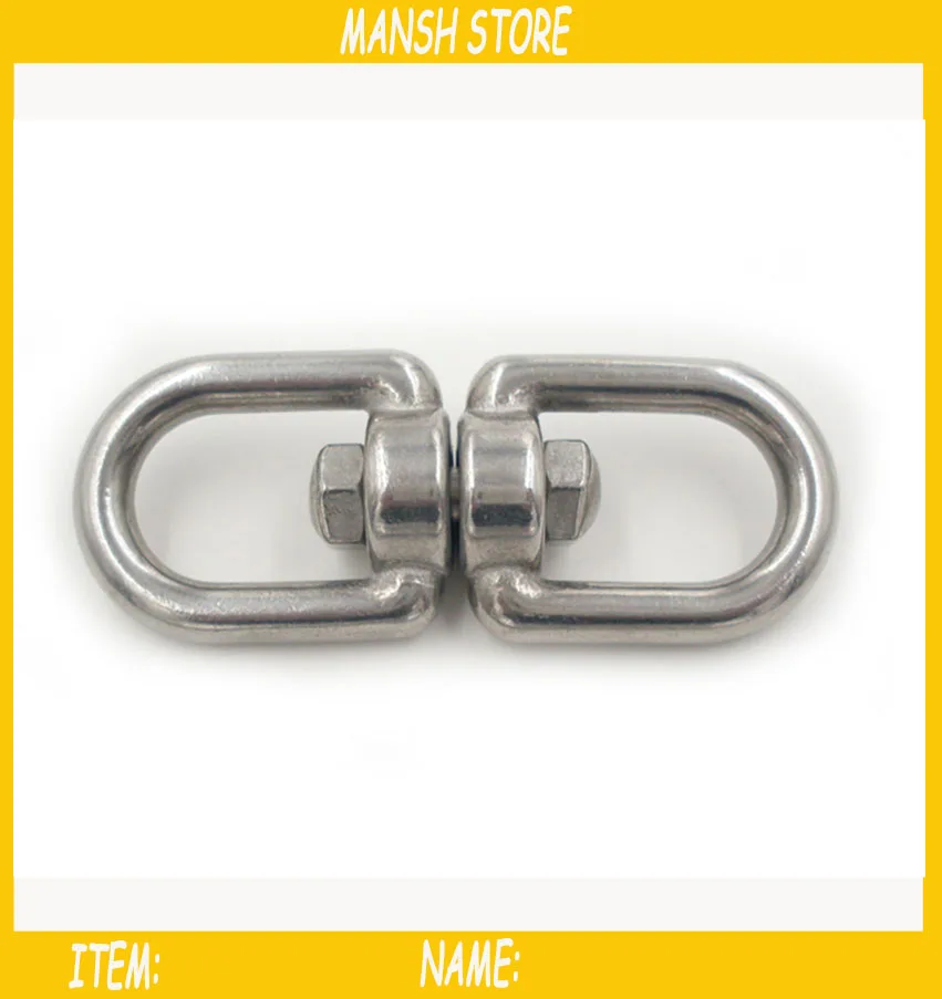 304 Stainless Steel Ring Hook M4 Rotating Hook 10pcs/lot Metal Chain