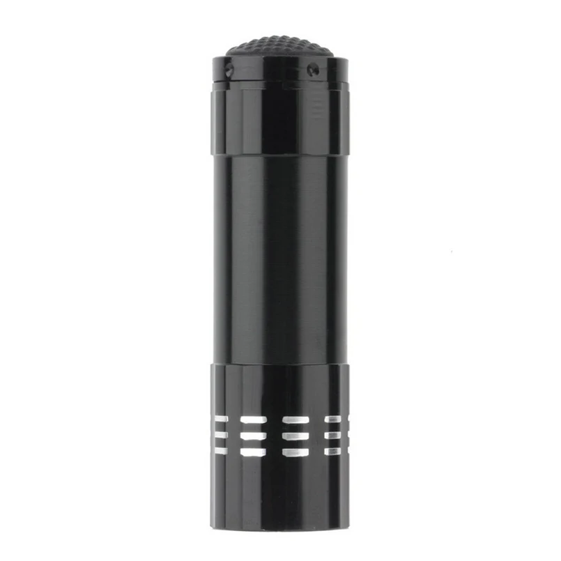 Mini Aluminum UV Ultra Violet 9 LED Flashlight Blacklight Torch Light Lamp Checking Note AAA Free Shipping F#3O04 (3)