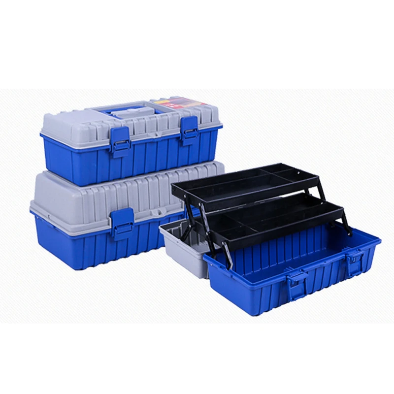 

New Large Plastic Tool Box Two Three Layer Storage Box Hardware Toolbox Home Multi-function Car Repair Box Tool Container Case