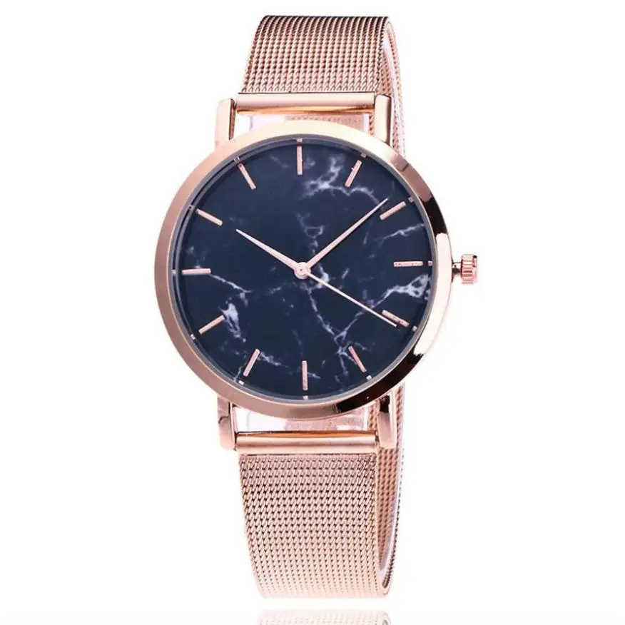 

vansvar Band Luxury Marble Strap Women Watch Leather Stainless Steel Hour Analog Quartz Wrist Watches #D