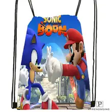 Custom Sonic The Hedgehog Drawstring Backpack Bag Cute Daypack Kids Satchel Black Back 31x40cm 2018611 2