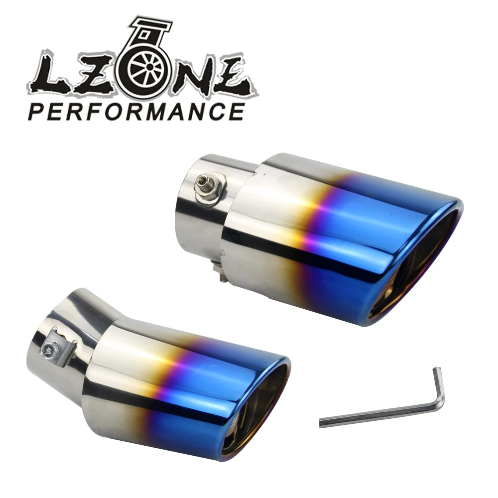 

Car Auto Round Exhaust Muffler Tip Stainless Steel Pipe Chrome Trim Modified Car Rear Tail Throat Liner Exhause Car Styling