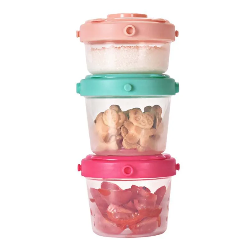 3Pcs Baby Milk Powder Container Portable Formula Food Storage Dispenser