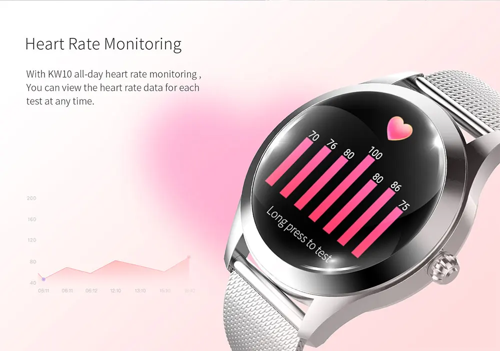 A Butterfly Waterproof Smartwatch for Women with a heart rate monitor.