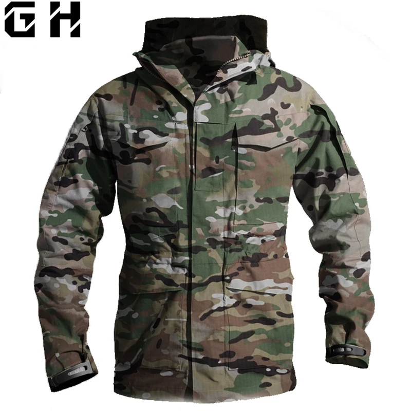 

New M65 Python Camouflage US Army Tactical Field Jacket Men Autumn Waterproof Hoodie Windbreaker SWAT Military Flight Pilot Coat
