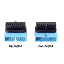 USB 3 0 20pin Штекерный к женскому Удлинительный адаптер Угловой 90