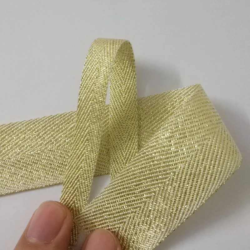 

Gold lurex Polyester Webbing 1cm 2cm 2.5cm and 4cm width Silver Polyester Ribbon Fabric 1yard