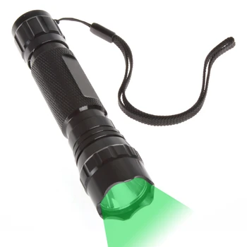 

Tactical LED Flashlight 300LM 501B XM-L Q5 LED Green Light Torch Pressure Switch Mount Hunting Lamp for Outdoor / Camping