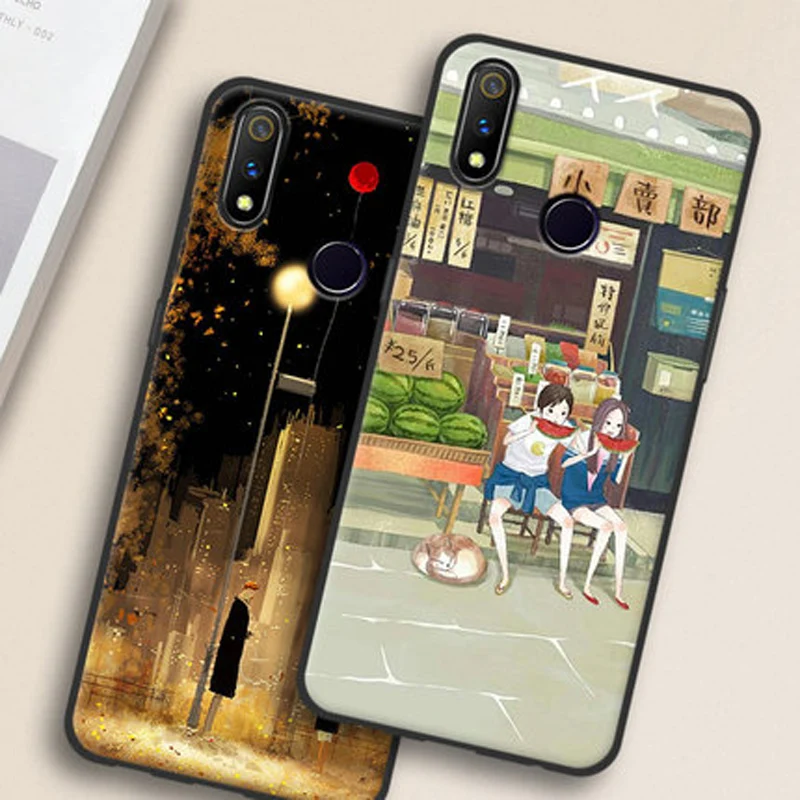 Чехол 6 3 &quotдля OPPO Realme pro чехол seven girl flower мягкий силиконовый из ТПУ для телефона