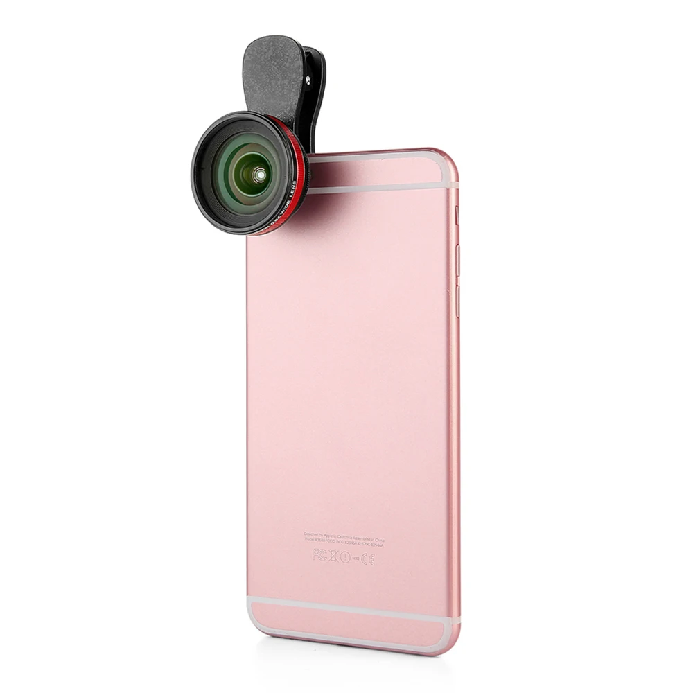 

2 in 1 Clip-on Optical Glass Lens HD 0.6X Wide-angle Lens 15X Macro-lens for iPhone 7 Plus 6 Samsung S7 xiaomi LG