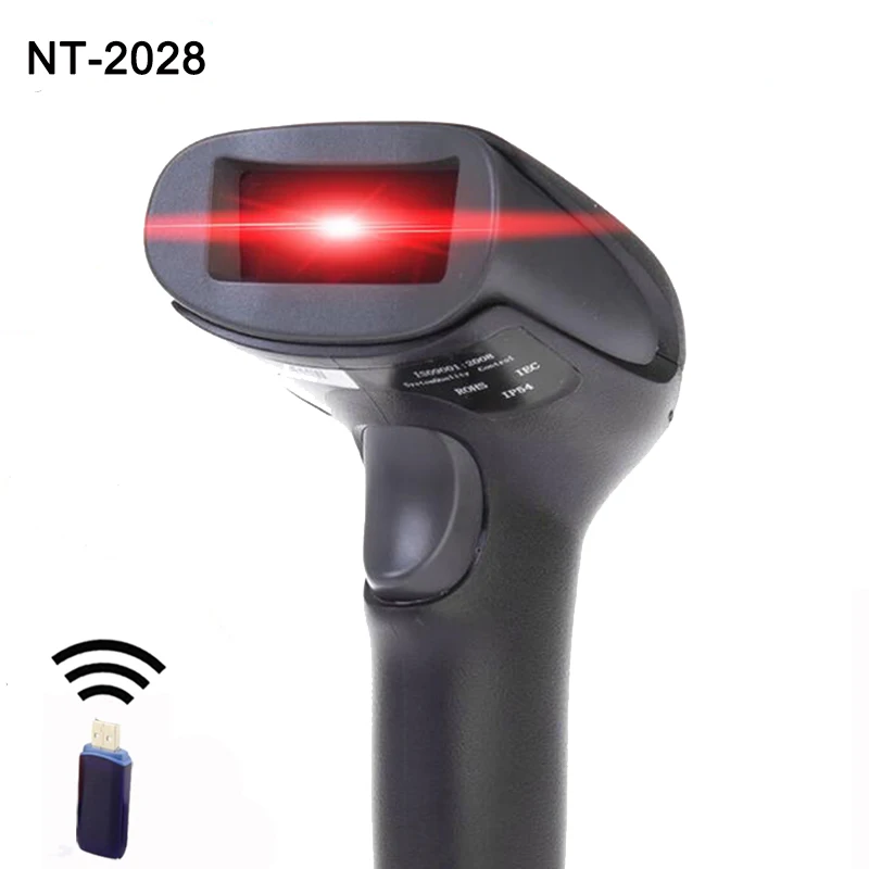 

High sensitive Wireless Barcode Scanner laser barcode reader scanner USB handheld wireless barcode reader for Supermarkets