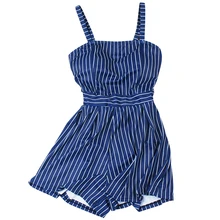 Новинка года, Женская цельная юбка одежда для купания купальный костюм в морскую полоску милый купальный костюм для девочек пляжная одежда для плавания, летнее платье для женщин