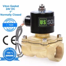 " Латунь Электромагнитный клапан, 24 В DC, G, нормально закрытый