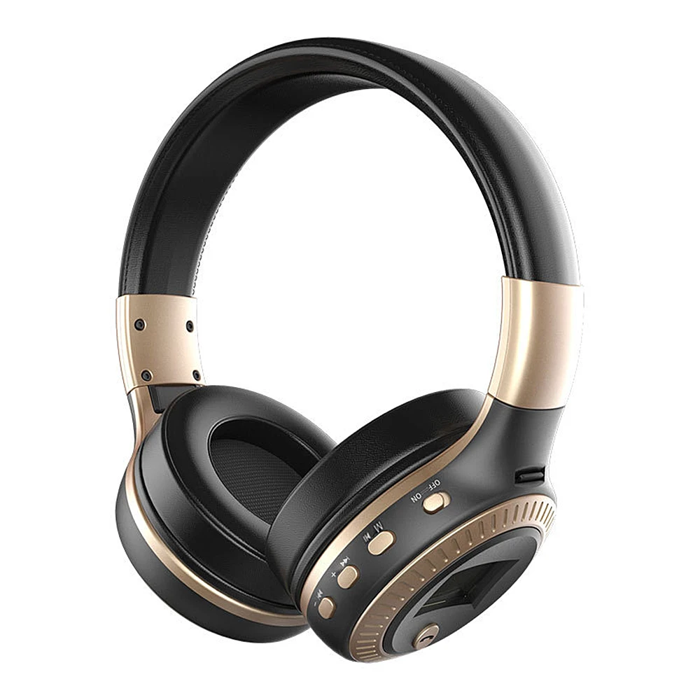 B19 наушников ЖК-дисплей Дисплей HiFi бас стерео наушники Bluetooth Беспроводной гарнитура с микрофоном FM радио TF карты наушники