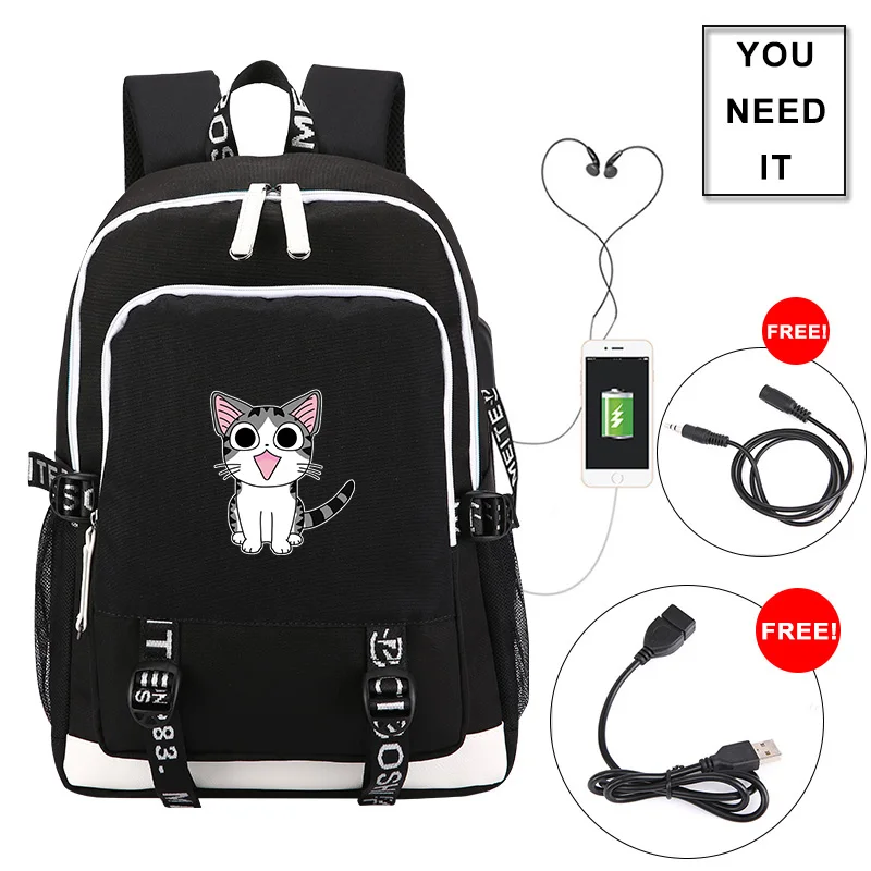

Anime Chi'S Cat Backpack School Bags Cartoon Chi'S Sweet Home Cosplay Cute Cat Oxford Kids Gift school bags for teenagers