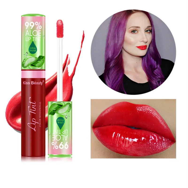 

New hot sale moisturizing lip glaze goddess sexy lip gloss 6 color liquid lipstick optional Aloe vera plant nourishing lip glaze