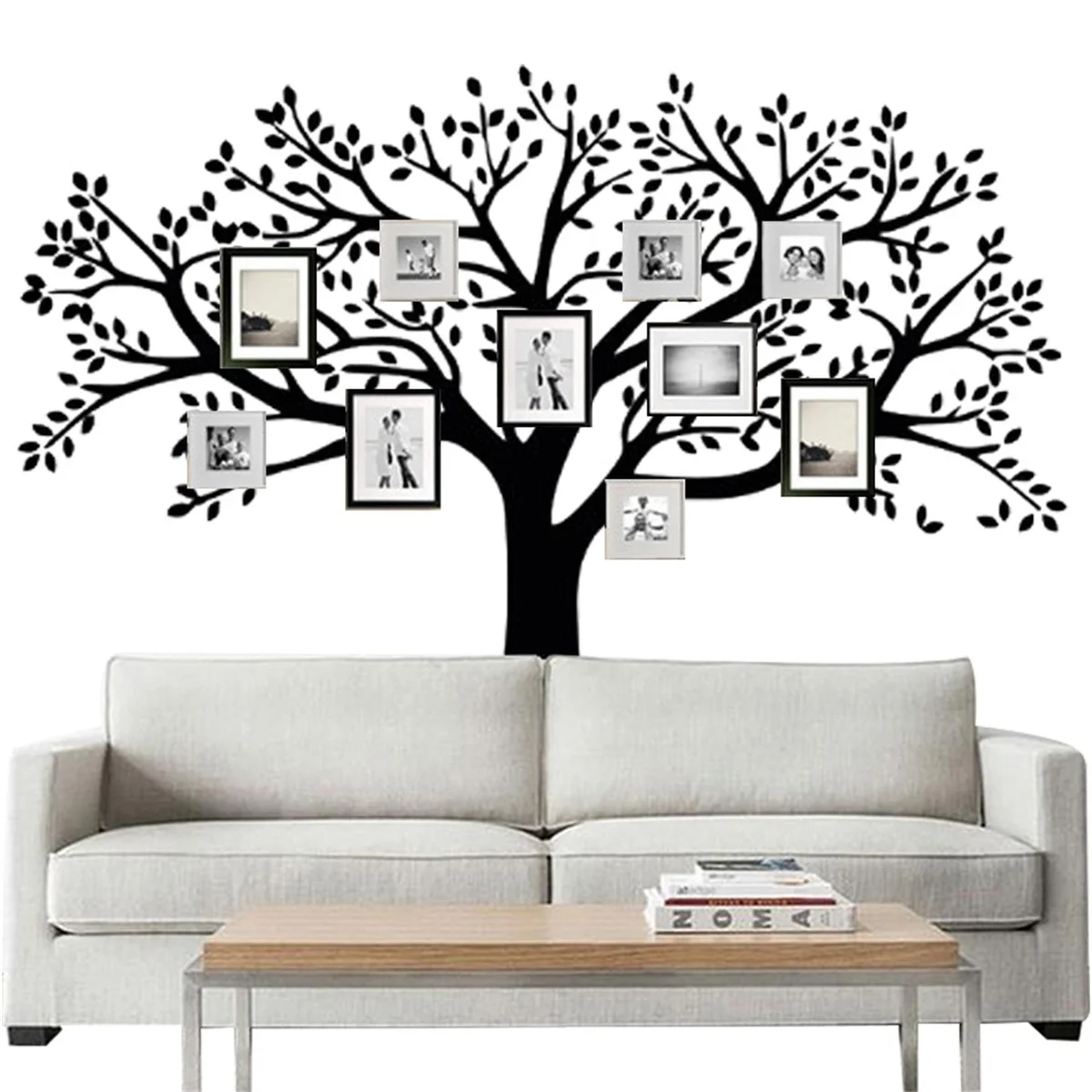 

Family Photo Frame Tree Wall Decals Big Size Tree Wall Stickers for Kids Room Living Room DIY Home Decor
